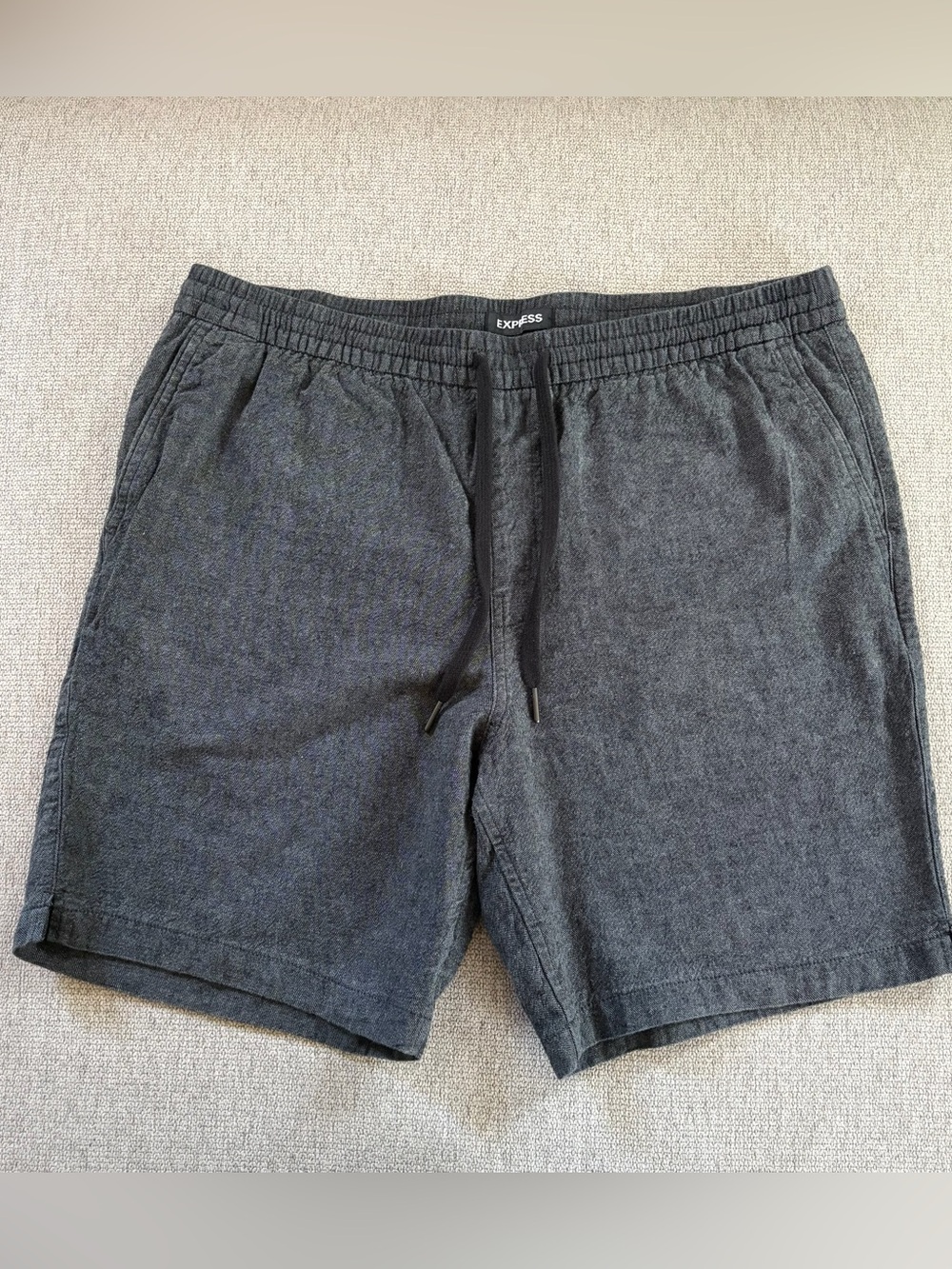 Express Men's Charcoal Drawstring Lounge Shorts